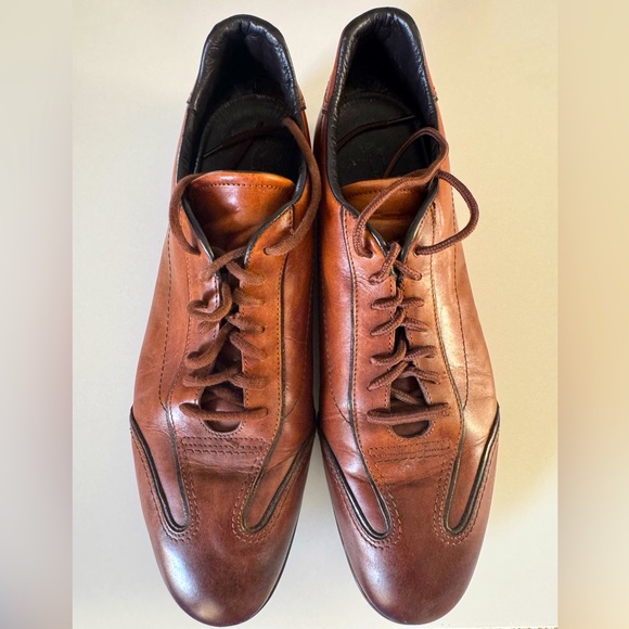 Santoni all leather beautiful walking/sports shoes. Very sharp with jeans/shorts - Picture 1 of 11